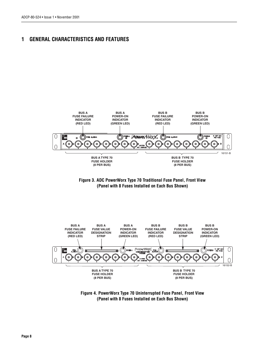 1 general characteristics and features, General characteristics and features, 1general characteristics and features | ADC 70 User Manual | Page 8 / 32