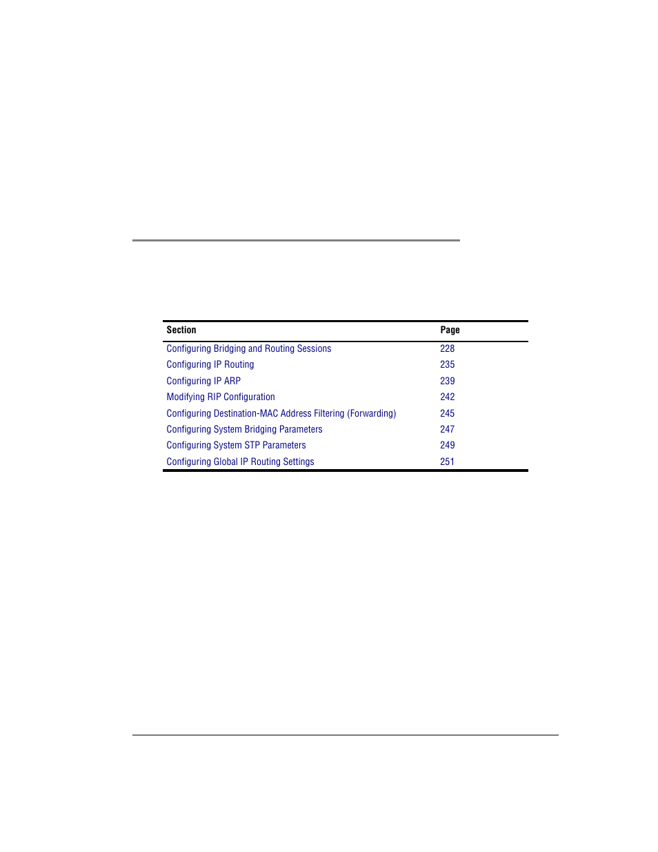 Configuring bridging androuting, Chapter 10: configuring bridging and routing, Configuring bridging and routing | Onfiguring, Ridging and, Outing | ADC AVIDIA SWD4573I1 User Manual | Page 253 / 658