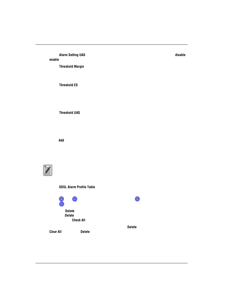 Deleting sdsl frame alarm profiles | ADC AVIDIA SWD4573I1 User Manual | Page 422 / 658