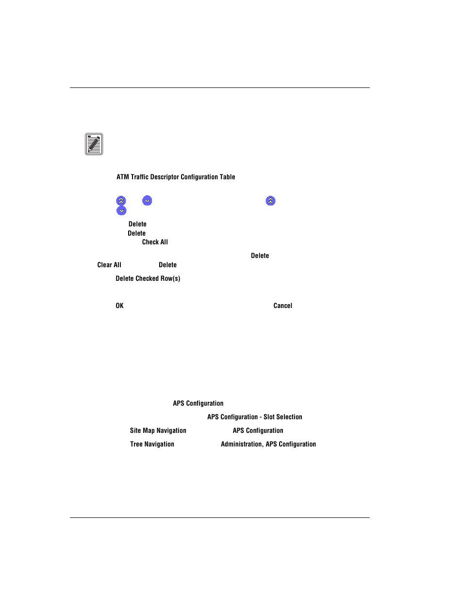 Deleting atm traffic profiles, Configuring aps, Onfiguring | ADC AVIDIA SWD4573I1 User Manual | Page 456 / 658