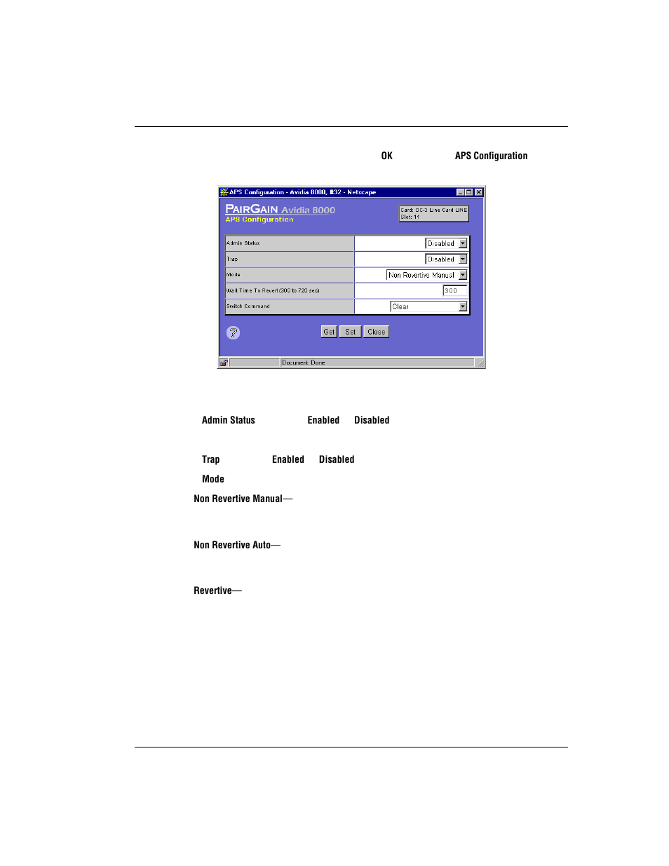 Configuring aps | ADC AVIDIA SWD4573I1 User Manual | Page 457 / 658