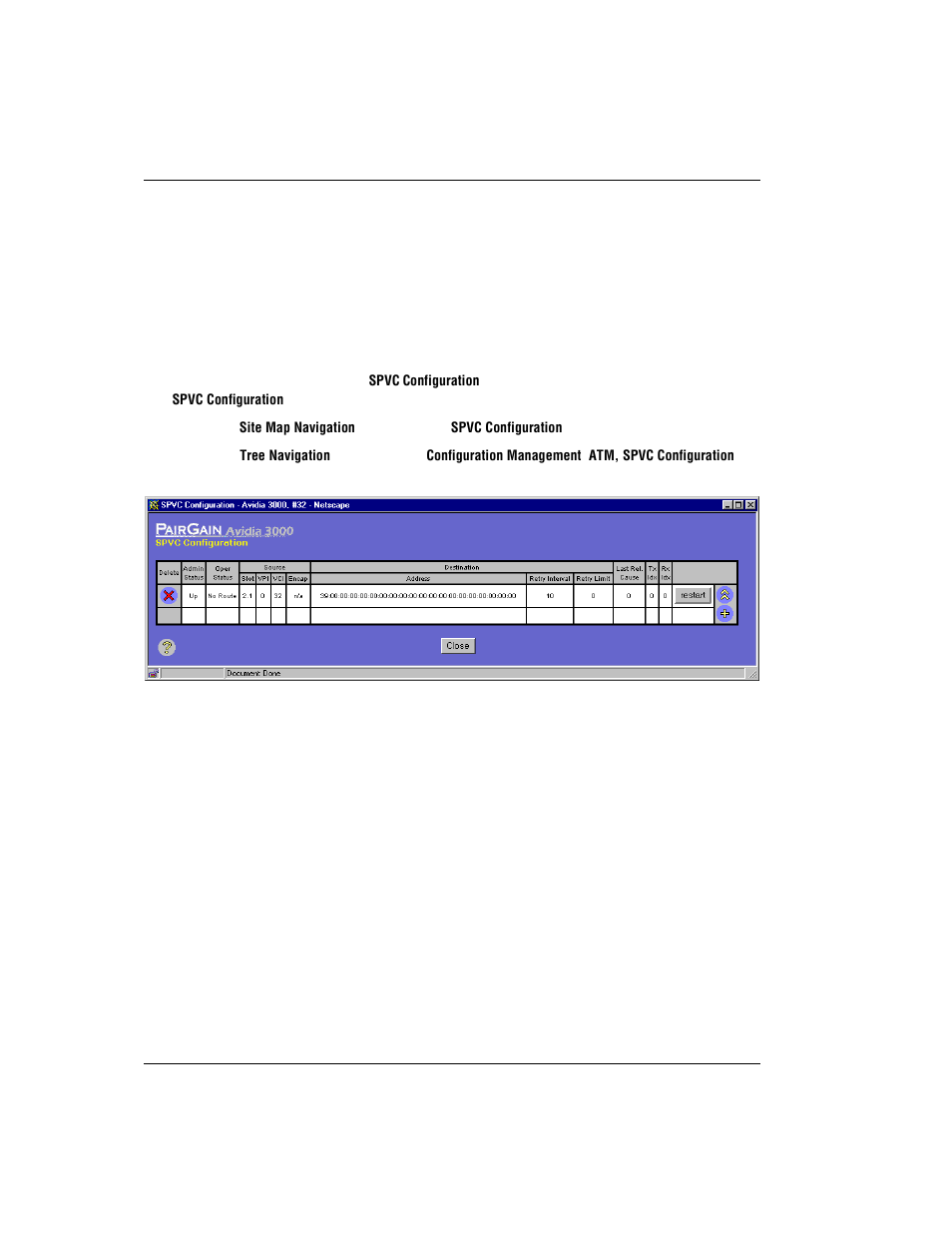 Configuring spvcs, Spvc, Onfiguring | ADC AVIDIA SWD4573I1 User Manual | Page 480 / 658