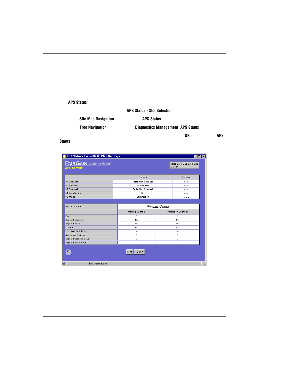 Monitoring aps status, Aps s, Onitoring | Tatus | ADC AVIDIA SWD4573I1 User Manual | Page 558 / 658