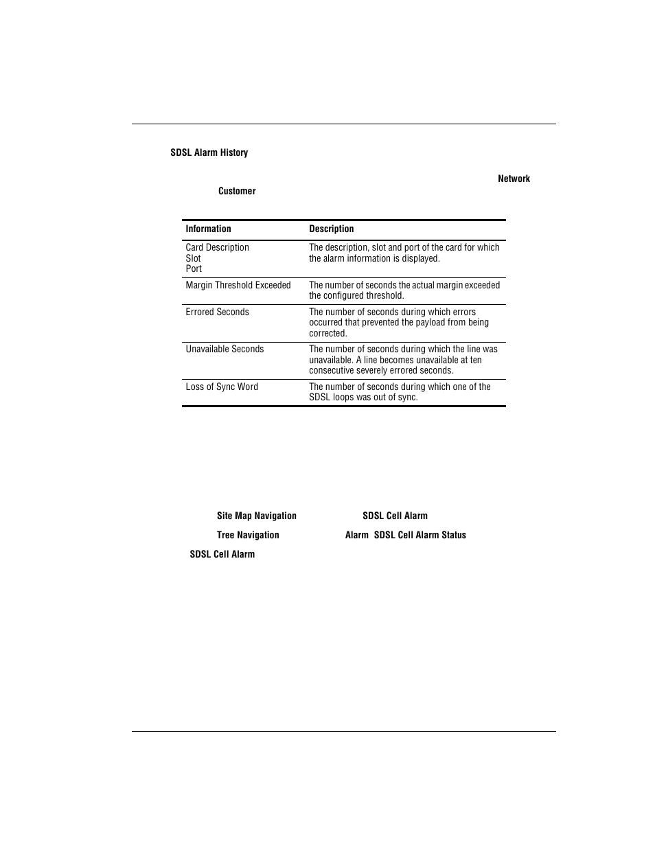 Monitoring sdsl cell alarms, Sdsl c, Onitoring | Larms | ADC AVIDIA SWD4573I1 User Manual | Page 577 / 658