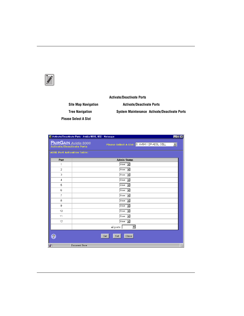 Activating and deactivating ports, Ctivating, Eactivating | Orts | ADC AVIDIA SWD4573I1 User Manual | Page 616 / 658