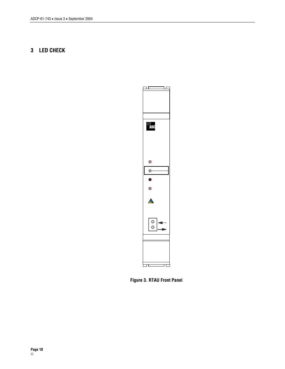 3 led check | ADC Soneplex P-61-743 User Manual | Page 10 / 30