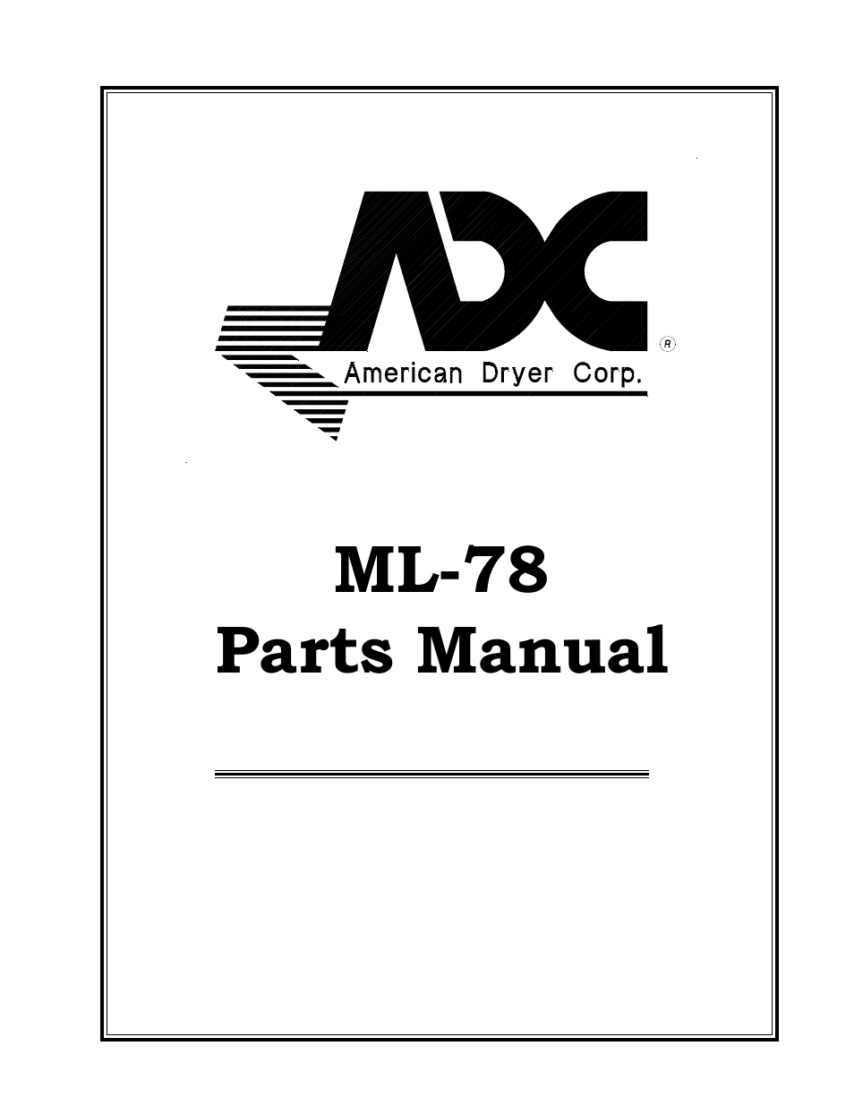 ADC ML-78 User Manual | 38 pages