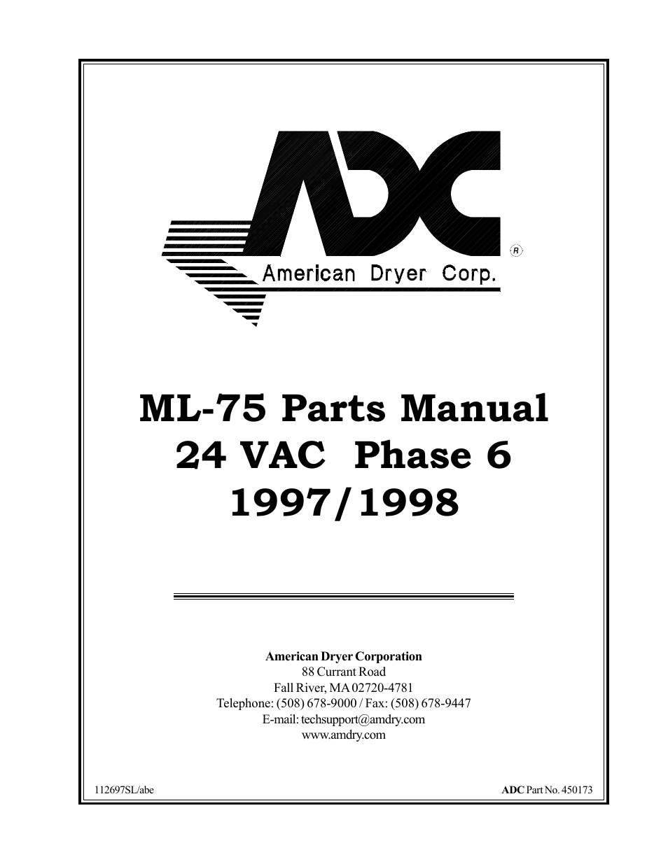 ADC ML-75 User Manual | 46 pages