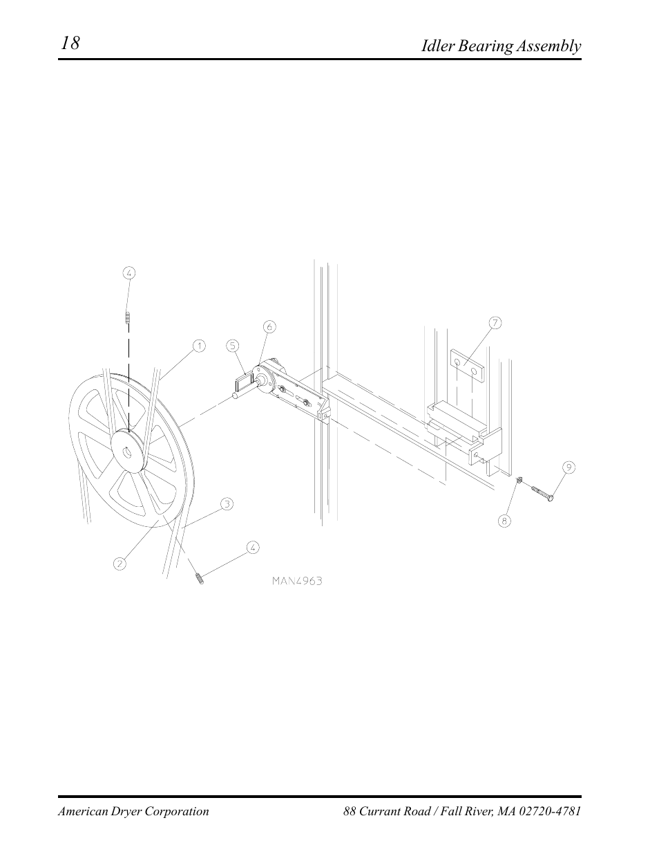 Idler bearing assembly , 19 | ADC ML-75 User Manual | Page 20 / 46