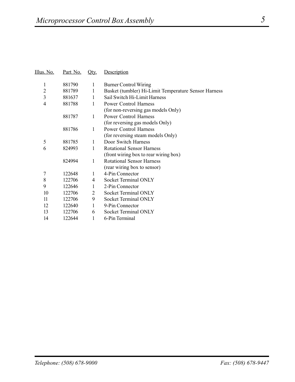 Microprocessor control box assembly | ADC ML-75 User Manual | Page 7 / 46