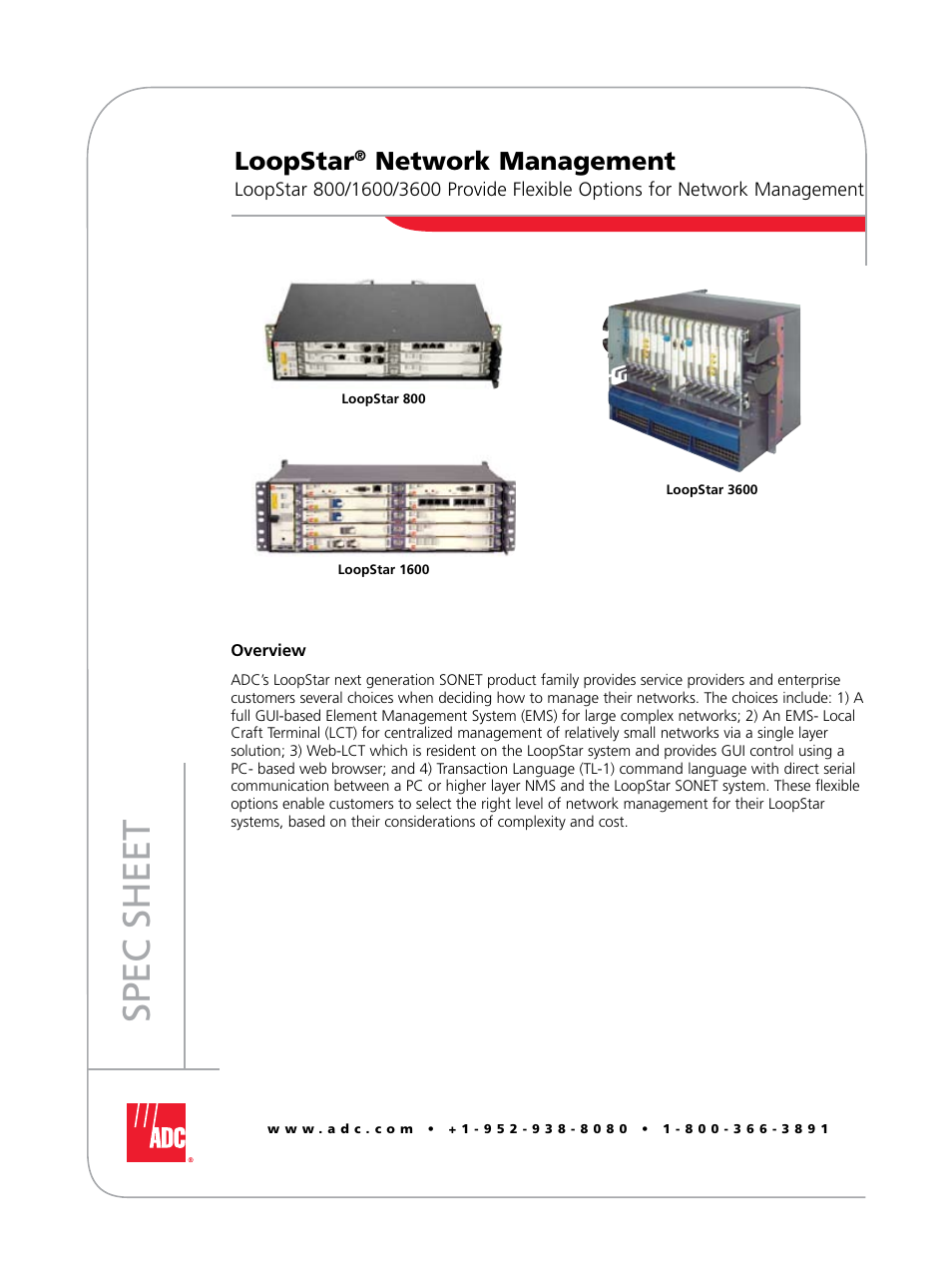 ADC LoopStar 1600 User Manual | 4 pages