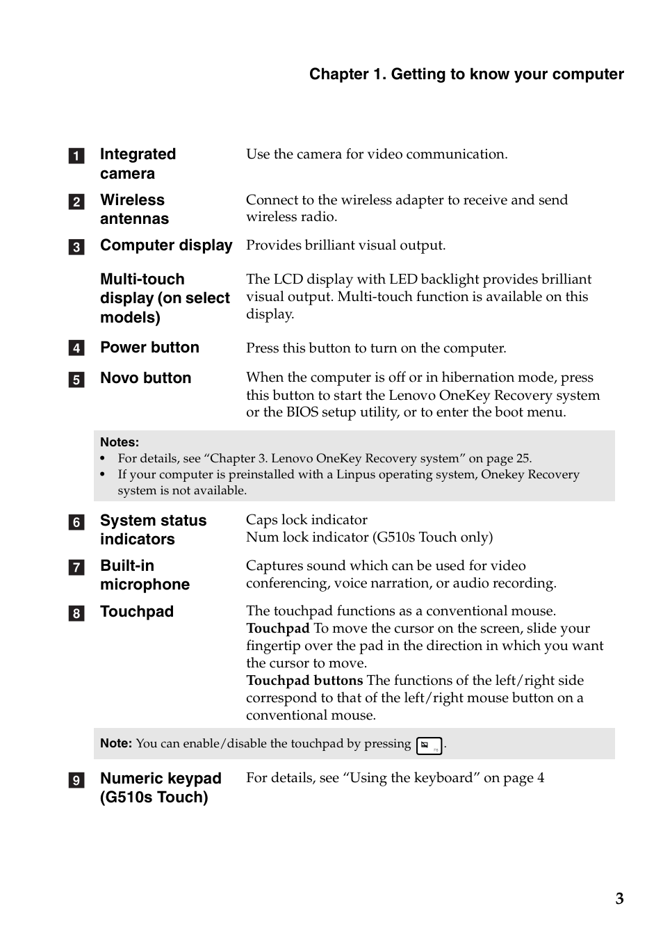 Lenovo G510s Touch Notebook User Manual | Page 7 / 48