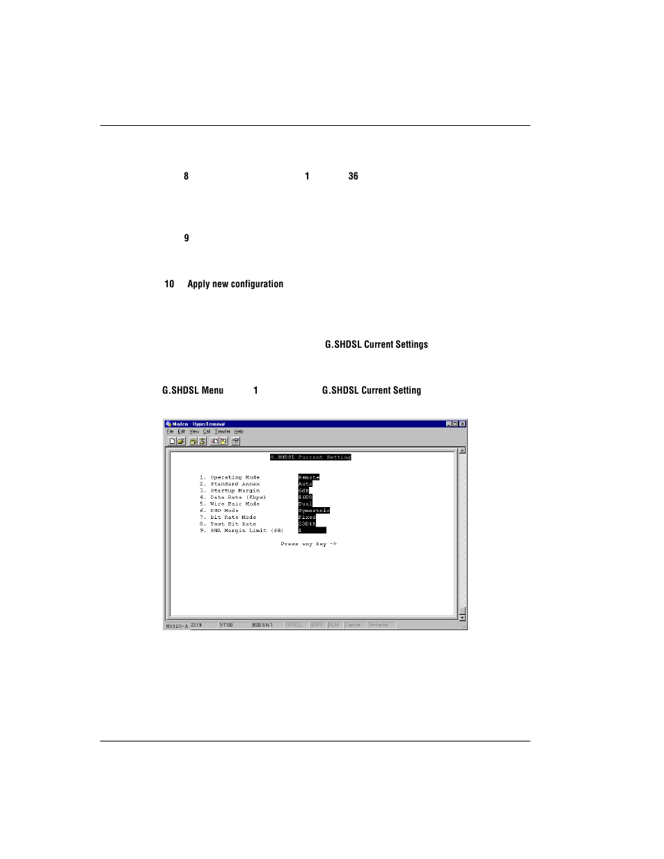 View g.shdsl configuration | ADC MM701G User Manual | Page 132 / 168