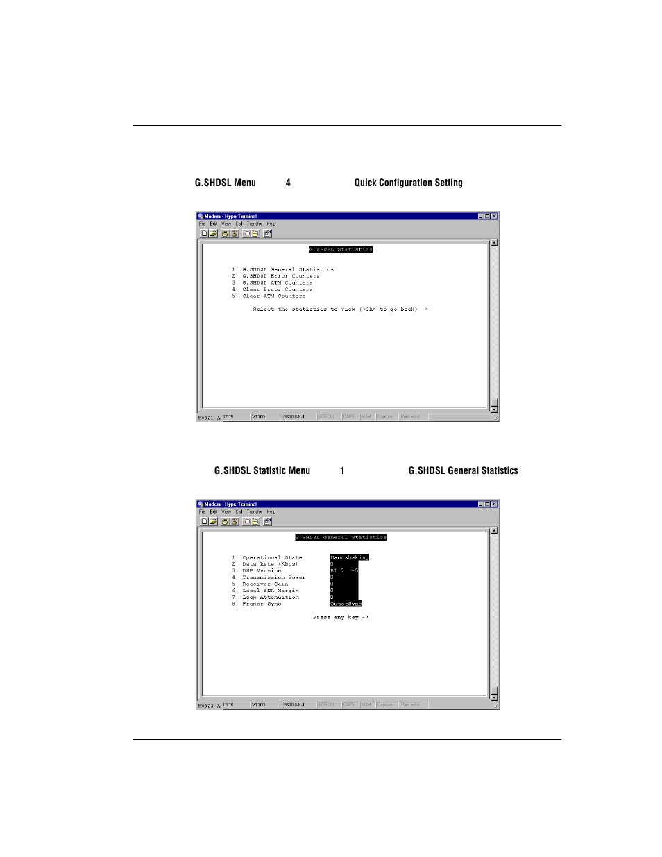 Monitor g.shdsl statistics, View g.shdsl general statistics | ADC MM701G User Manual | Page 133 / 168