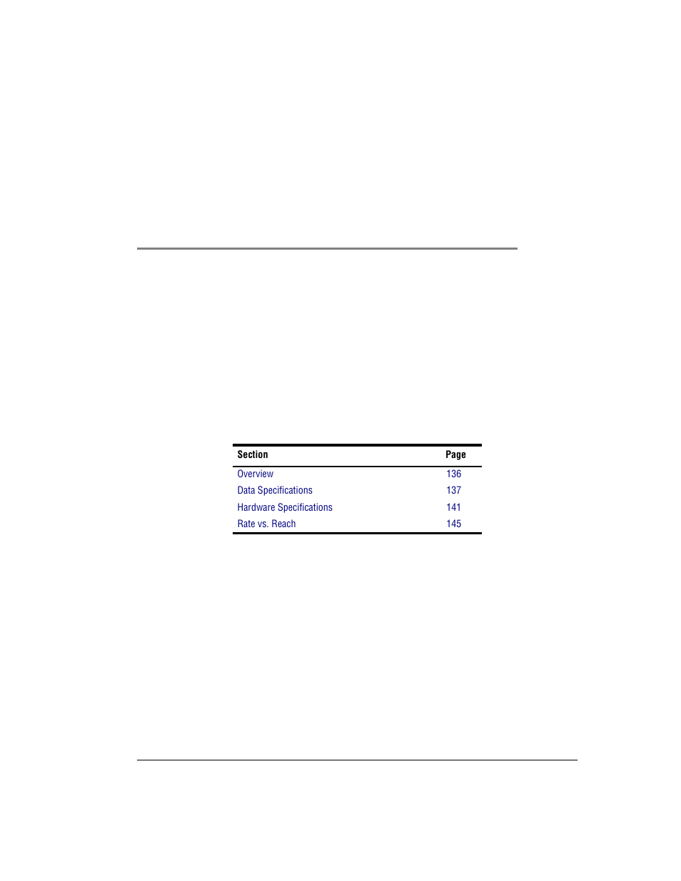 Specifications, Appendix b: specifications, Pecifications | ADC MM701G User Manual | Page 143 / 168