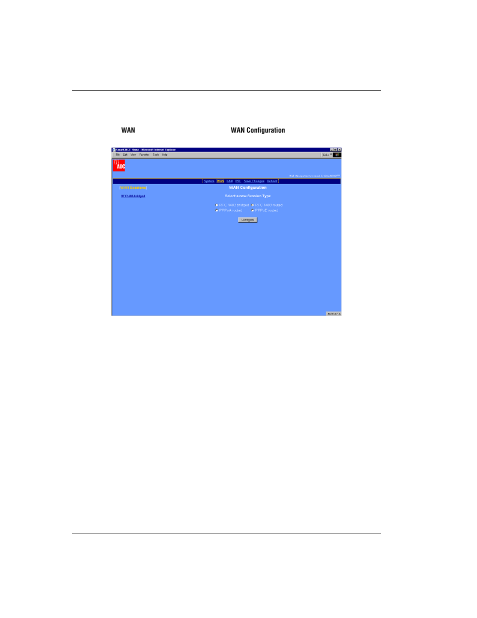Configure the centraloffice wan, Ters, (see | ADC MM701G User Manual | Page 80 / 168