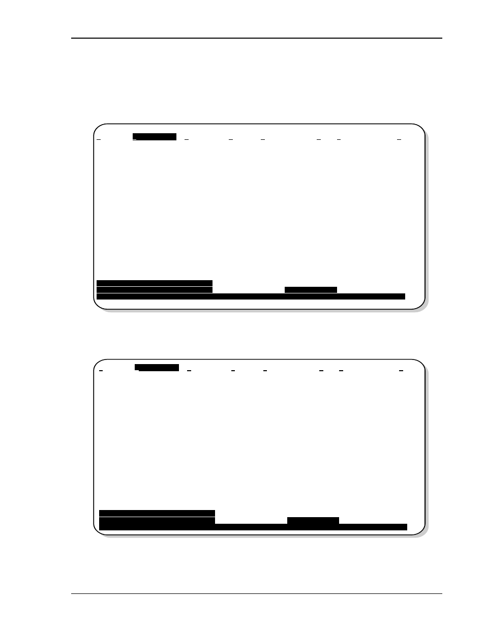 Alarm history at the ds1 interface, H2tu-c ds1 alarm history screen, H2tu-r ds1 alarm history screen | Figure 22 | ADC H2TU-C-231 User Manual | Page 41 / 74