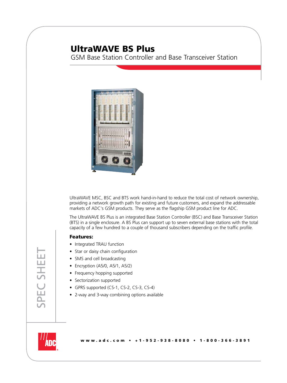 ADC UltraWAVE WAVE BS Plus User Manual | 4 pages