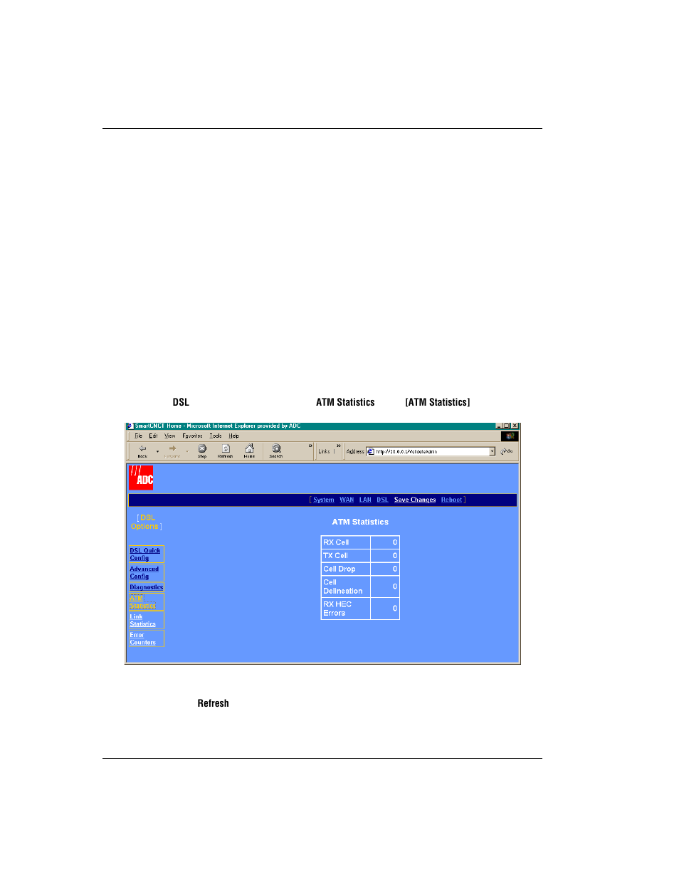 Verifying connectivity, View the sync led, View the atm statistics | Erifying, Onnectivity | ADC Modem MM701G User Manual | Page 82 / 108