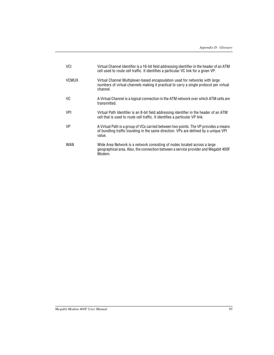 ADC 400F User Manual | Page 103 / 114