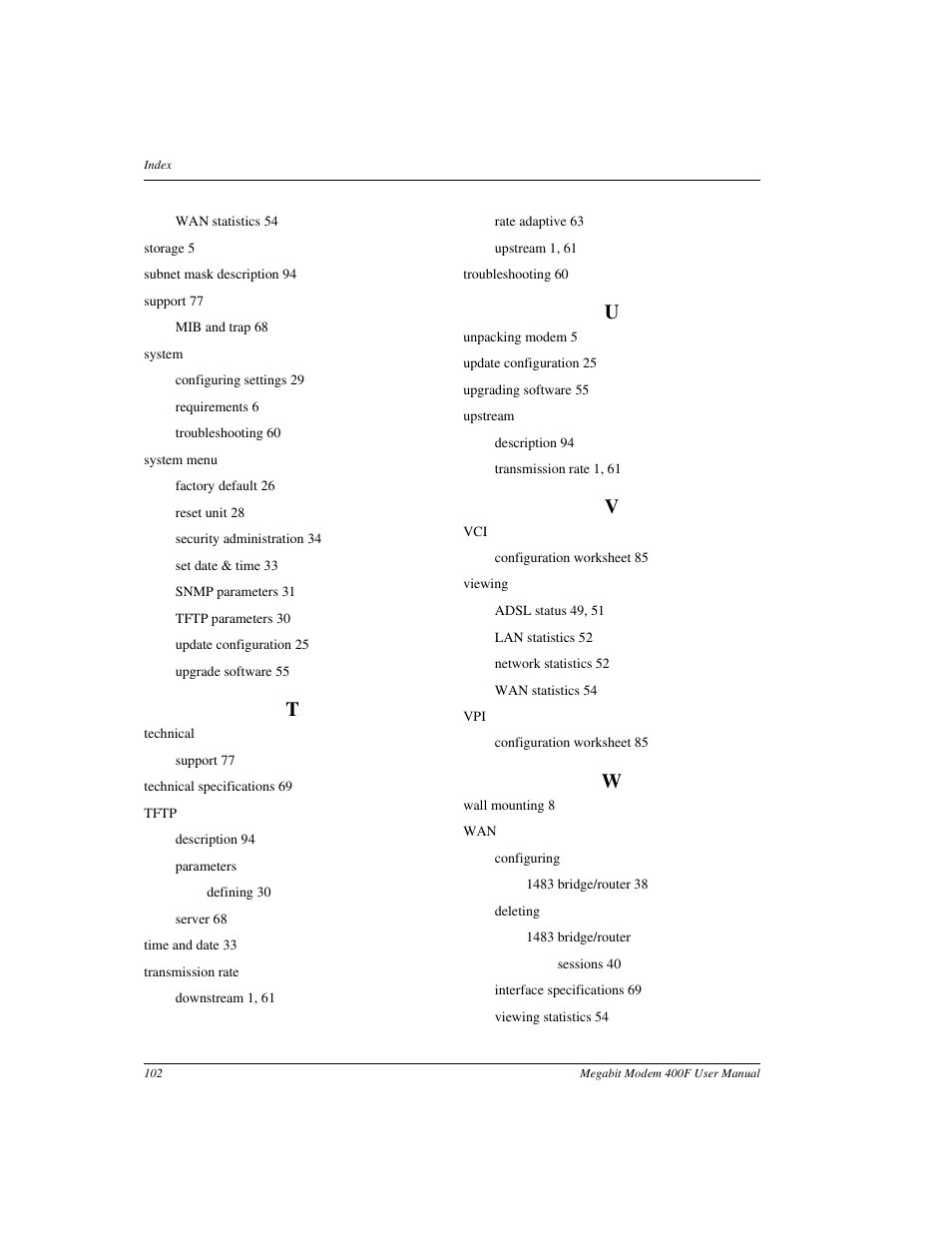 ADC 400F User Manual | Page 110 / 114