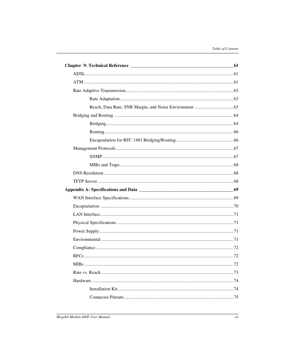 ADC 400F User Manual | Page 7 / 114