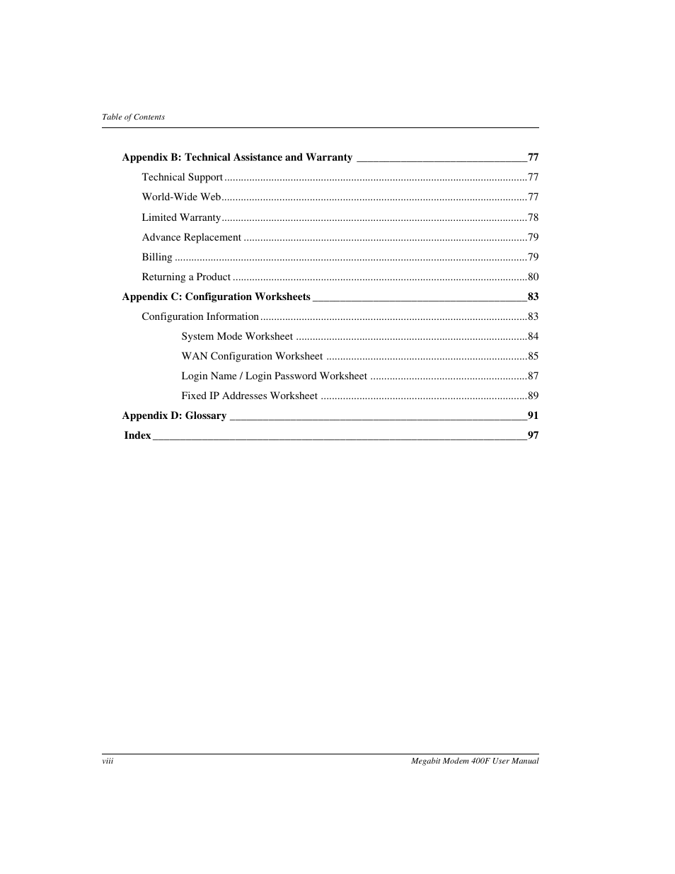 ADC 400F User Manual | Page 8 / 114