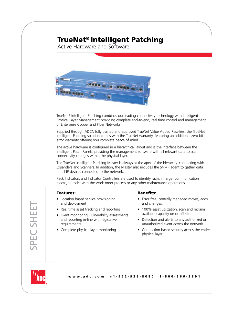 ADC TrueNet Intelligent Patching User Manual | 4 pages