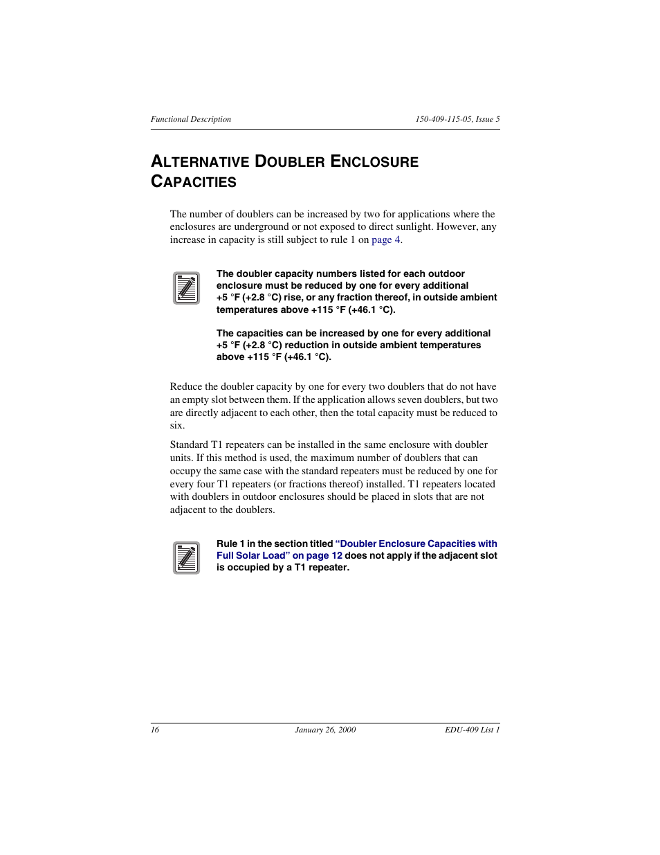 Alternative doubler enclosure capacities | ADC EDU-409 User Manual | Page 22 / 34