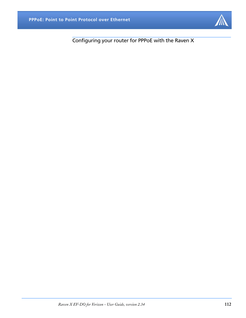 Configuring your router for pppoe with the raven x | Airlink X EV-DO User Manual | Page 118 / 145