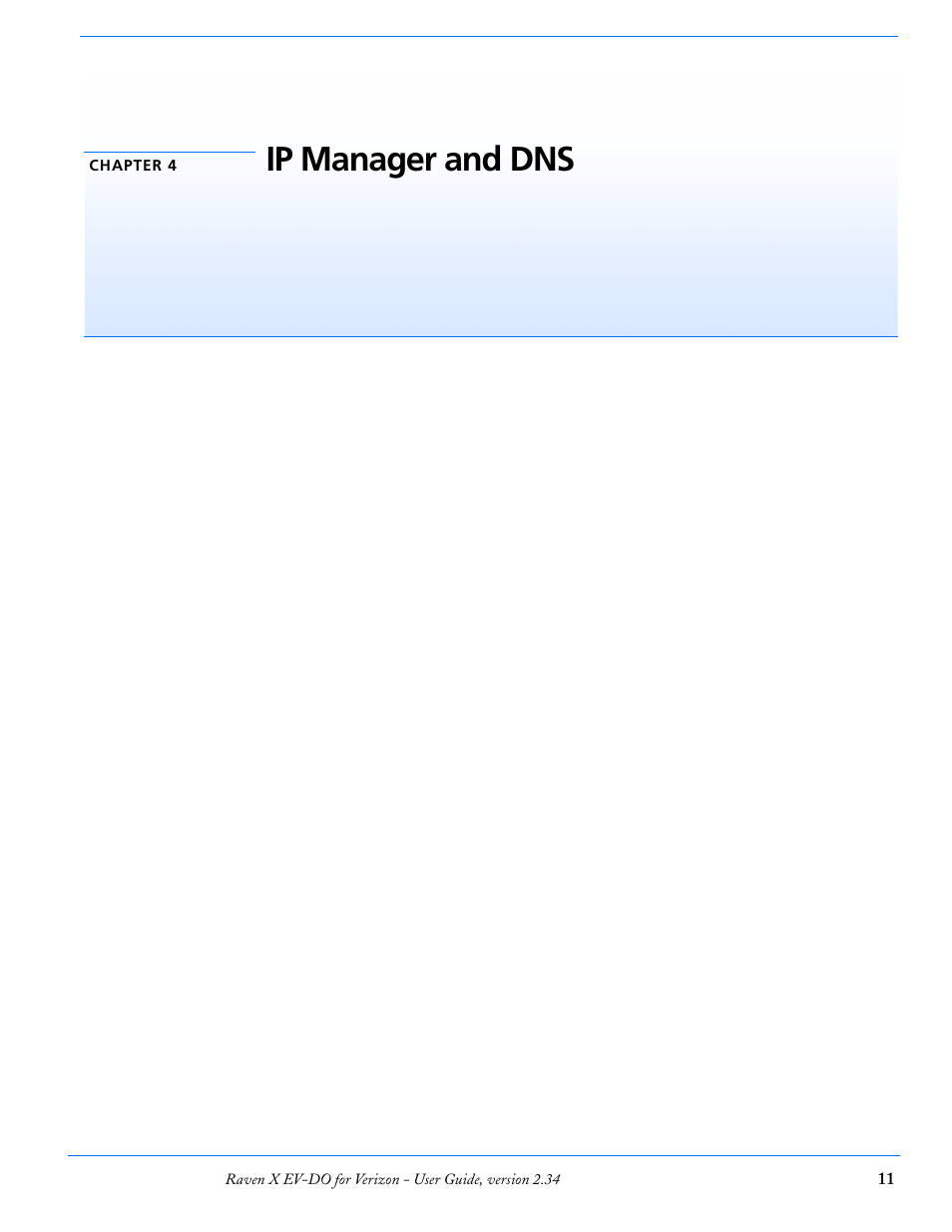 Chapter 4 ip manager and dns, Ip manager and dns | Airlink X EV-DO User Manual | Page 17 / 145