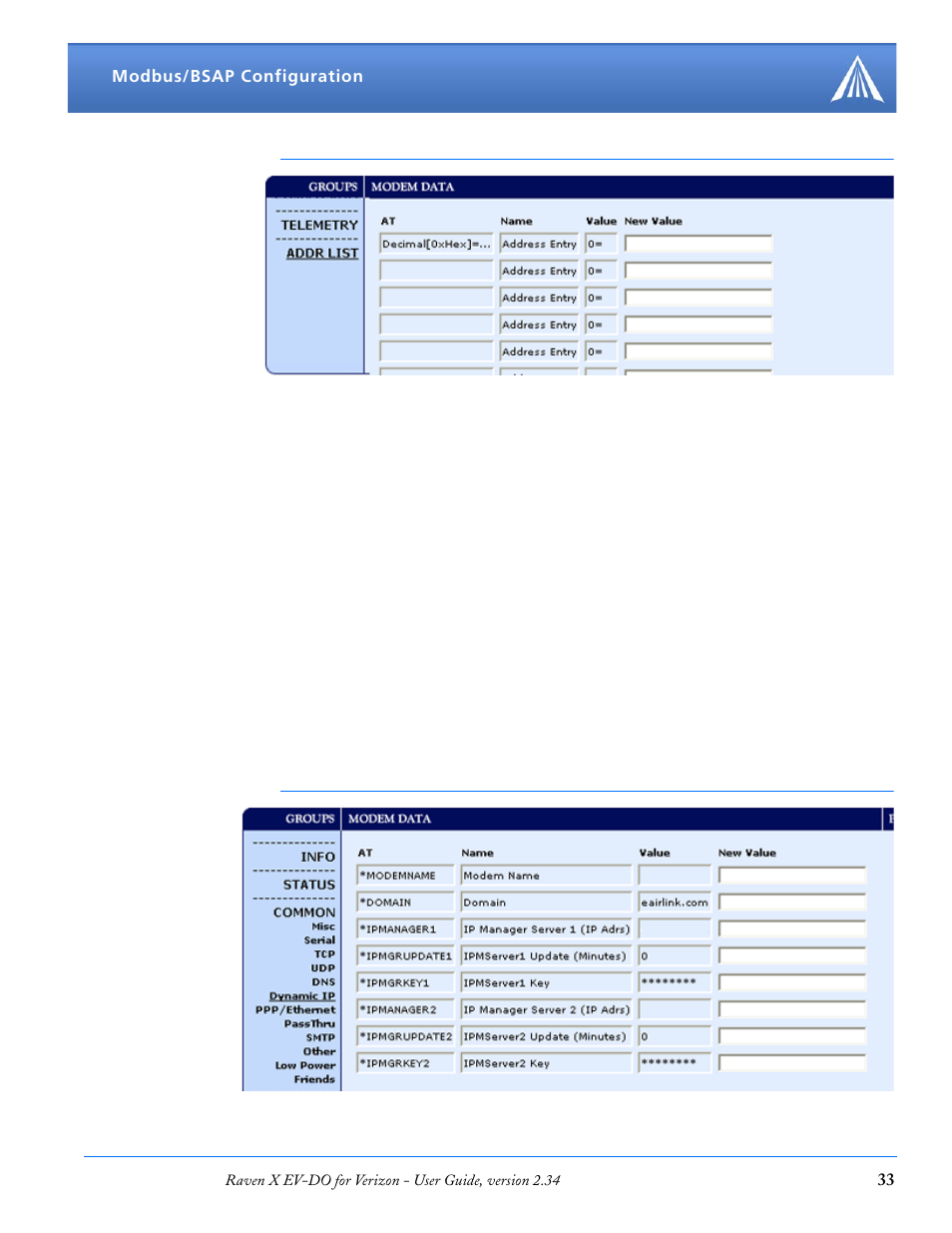 Dynamic ip | Airlink X EV-DO User Manual | Page 39 / 145