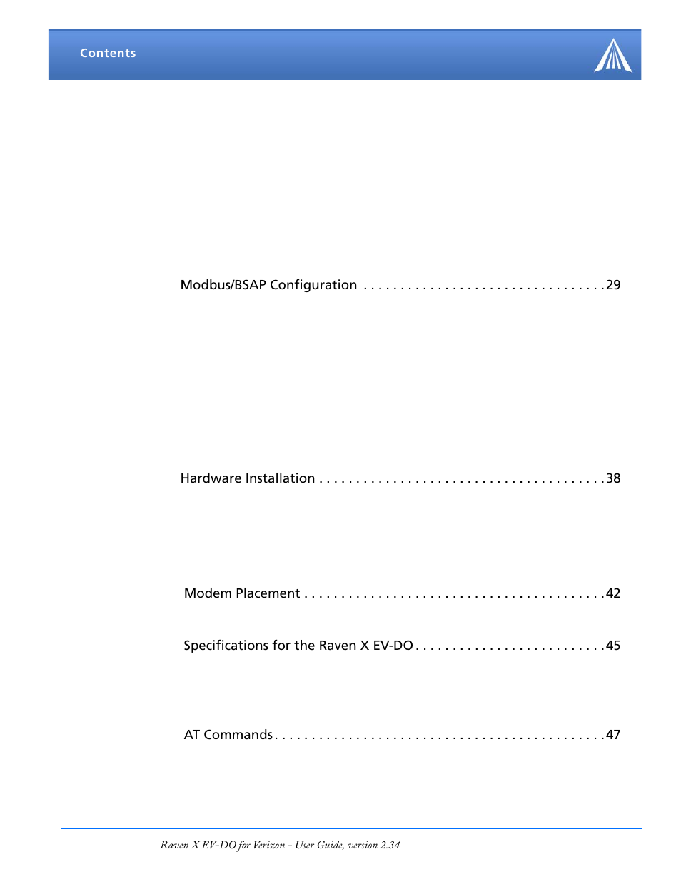 Airlink X EV-DO User Manual | Page 4 / 145