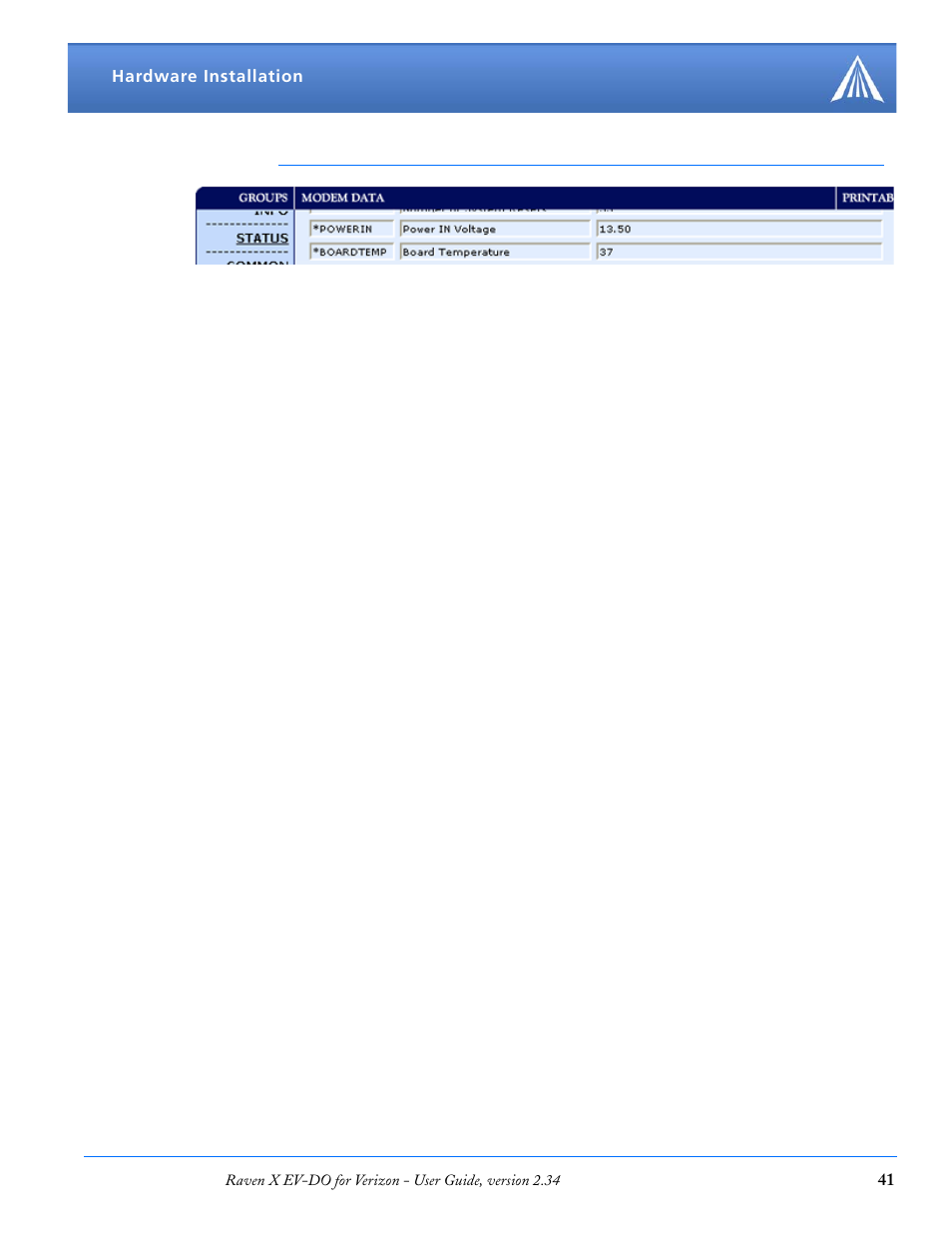 41 hardware installation | Airlink X EV-DO User Manual | Page 47 / 145