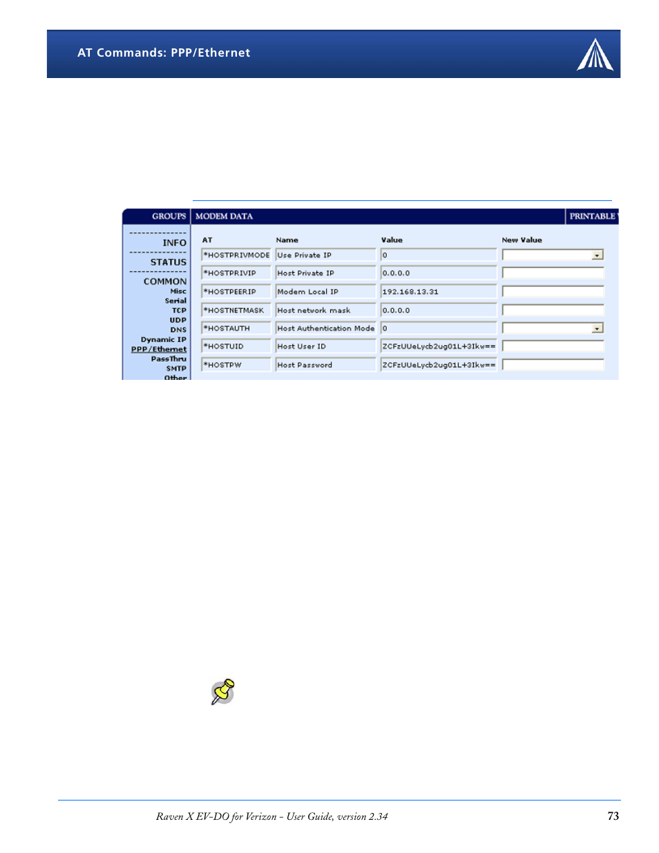 Ppp/ethernet | Airlink X EV-DO User Manual | Page 79 / 145