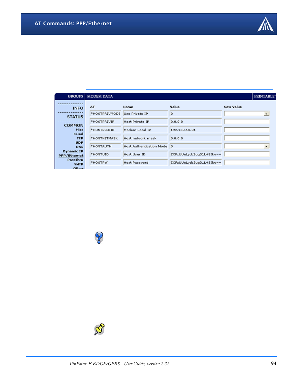 Ppp/ethernet | Airlink EDGE/GPRS User Manual | Page 100 / 157