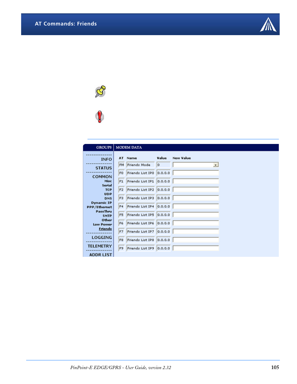 Friends | Airlink EDGE/GPRS User Manual | Page 111 / 157