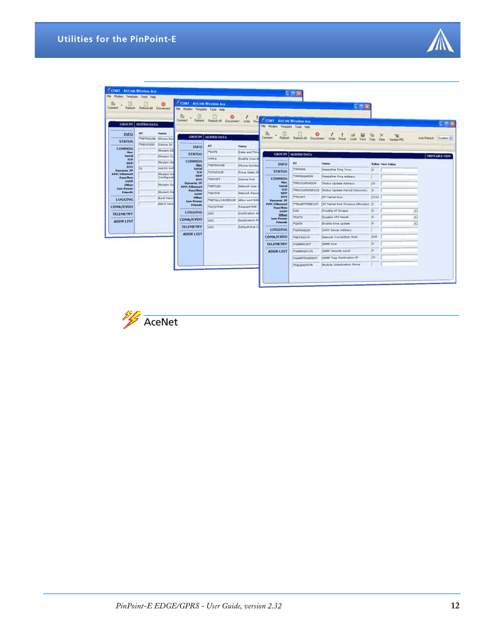 Acenet | Airlink EDGE/GPRS User Manual | Page 18 / 157