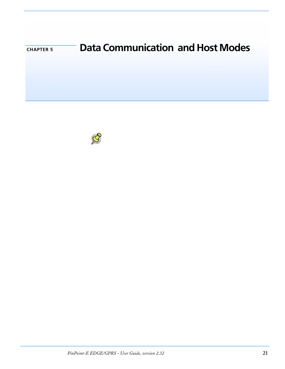 Chapter 5 data communication and host modes, Data communication and host modes | Airlink EDGE/GPRS User Manual | Page 27 / 157