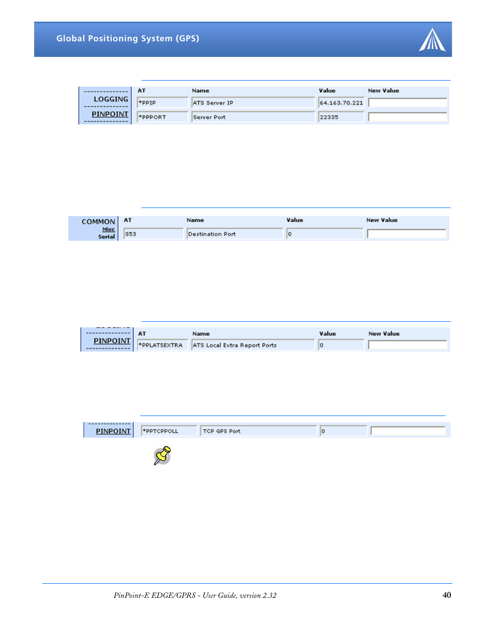 Local host, Tcp gps report polling, Report types | Local host tcp gps report polling report types | Airlink EDGE/GPRS User Manual | Page 46 / 157