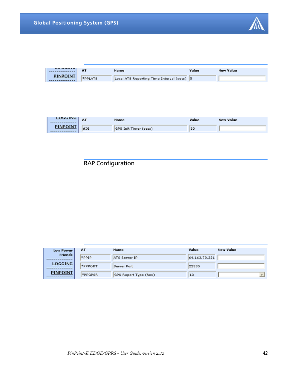 Rap configuration, Rap reports over-the-air (remote) | Airlink EDGE/GPRS User Manual | Page 48 / 157