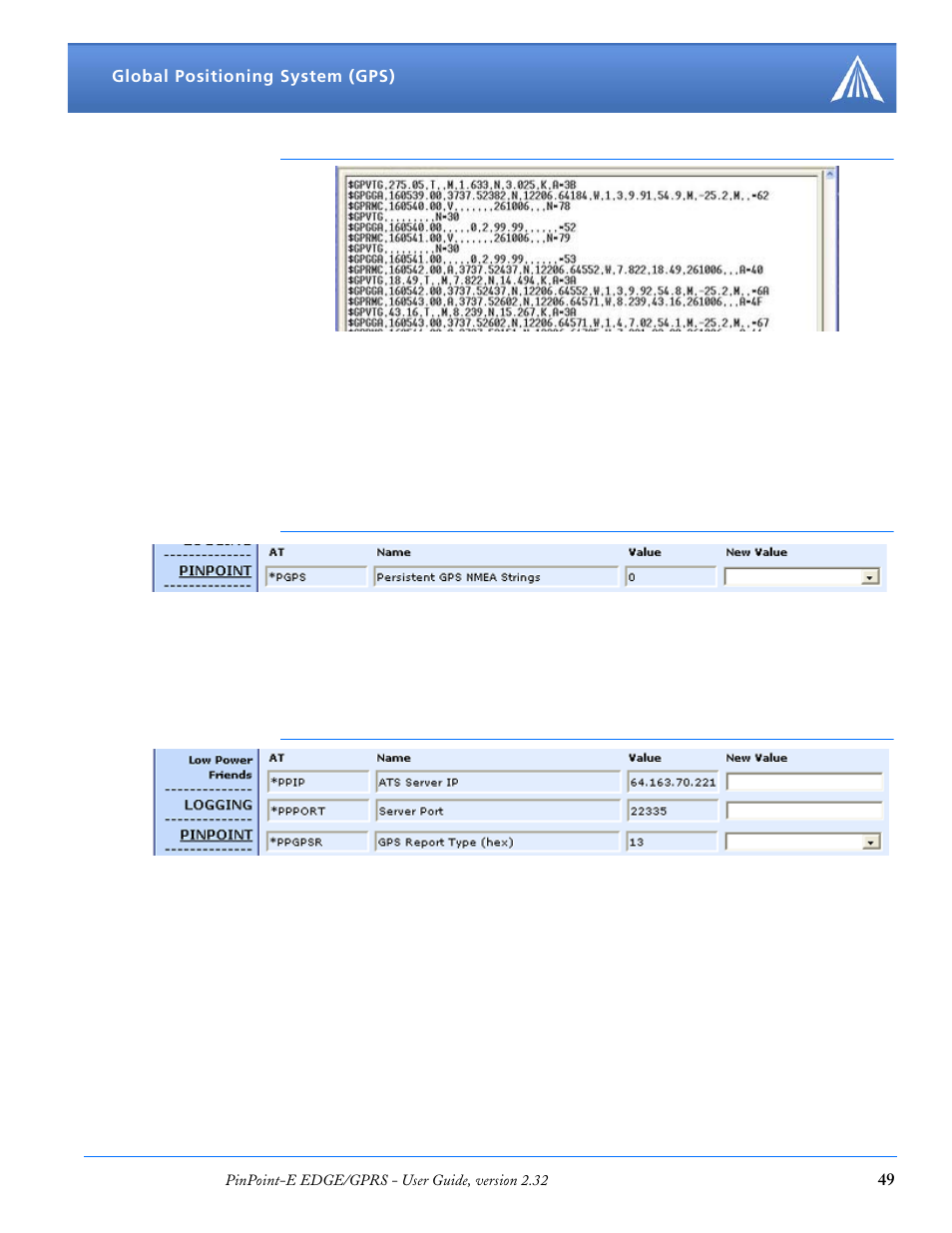 Nmea messages over-the-air (remote), Nmea messages over a local connection (ppp) | Airlink EDGE/GPRS User Manual | Page 55 / 157