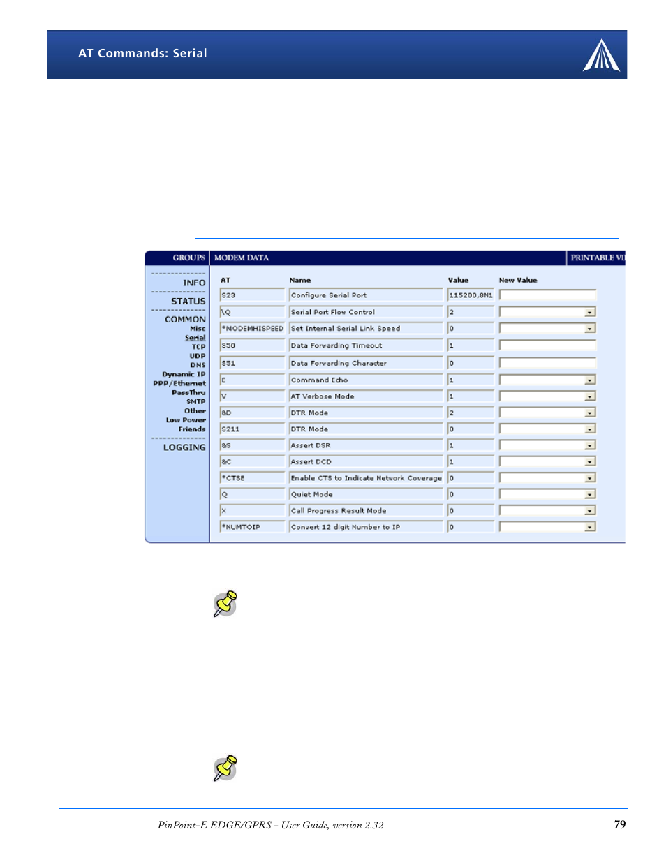 Serial | Airlink EDGE/GPRS User Manual | Page 85 / 157