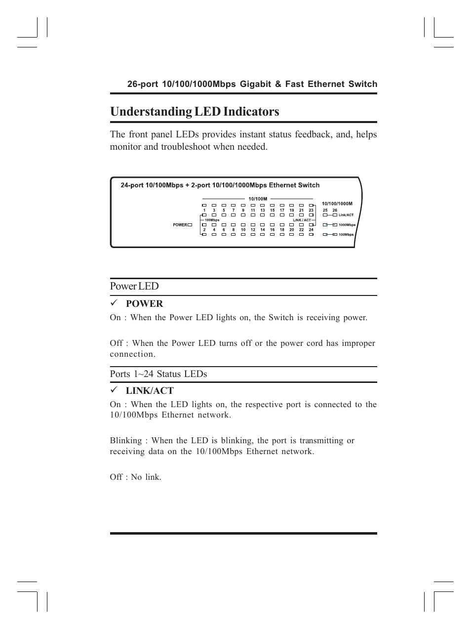 Understanding led indicators | Airlink ASW-2402 User Manual | Page 17 / 20