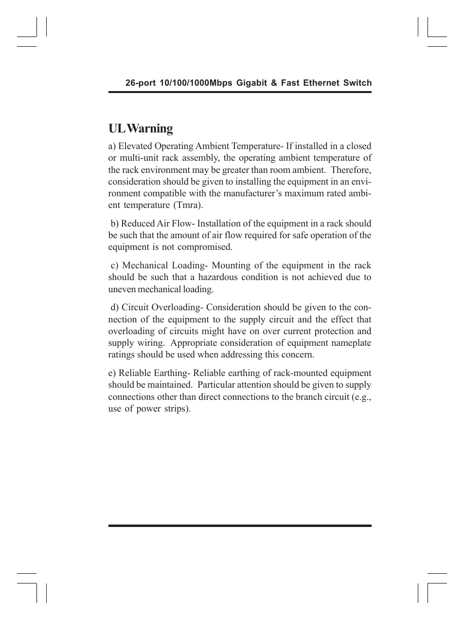 Ul warning | Airlink ASW-2402 User Manual | Page 3 / 20