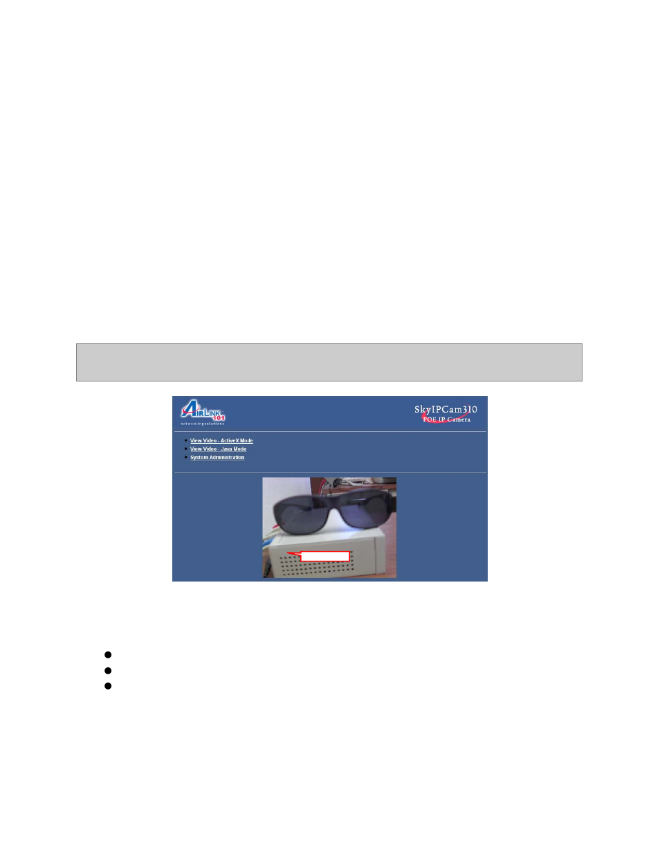 Using the camera, 1 web configuration utility | Airlink SkyIPCam310 User Manual | Page 21 / 63