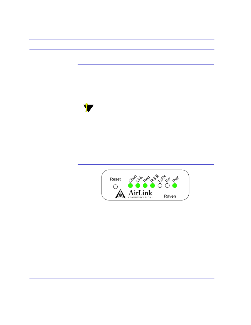 Activating the raven using at commands, Raven indicator lights, Activati ng the raven usi ng at commands | Airlink CDMA/1x User Manual | Page 14 / 115