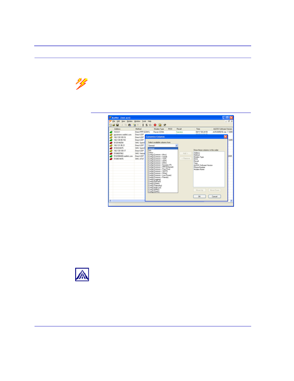 Acenet, Aceview | Airlink CDMA/1x User Manual | Page 18 / 115