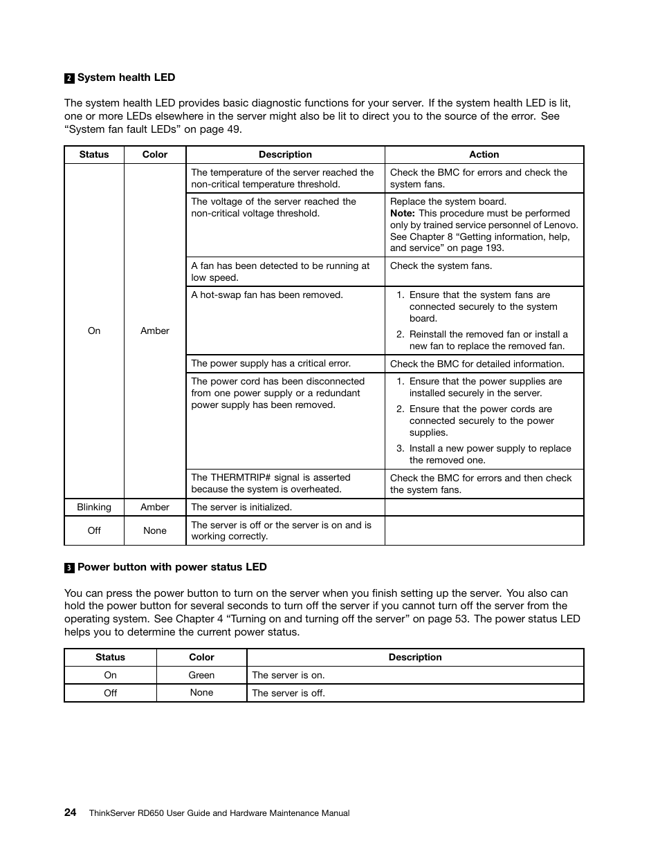 Lenovo ThinkServer RD650 User Manual | Page 38 / 226