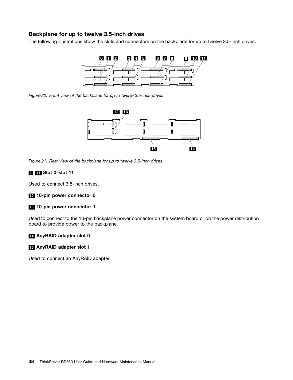 Backplane for up to twelve 3.5-inch drives | Lenovo ThinkServer RD650 User Manual | Page 52 / 226